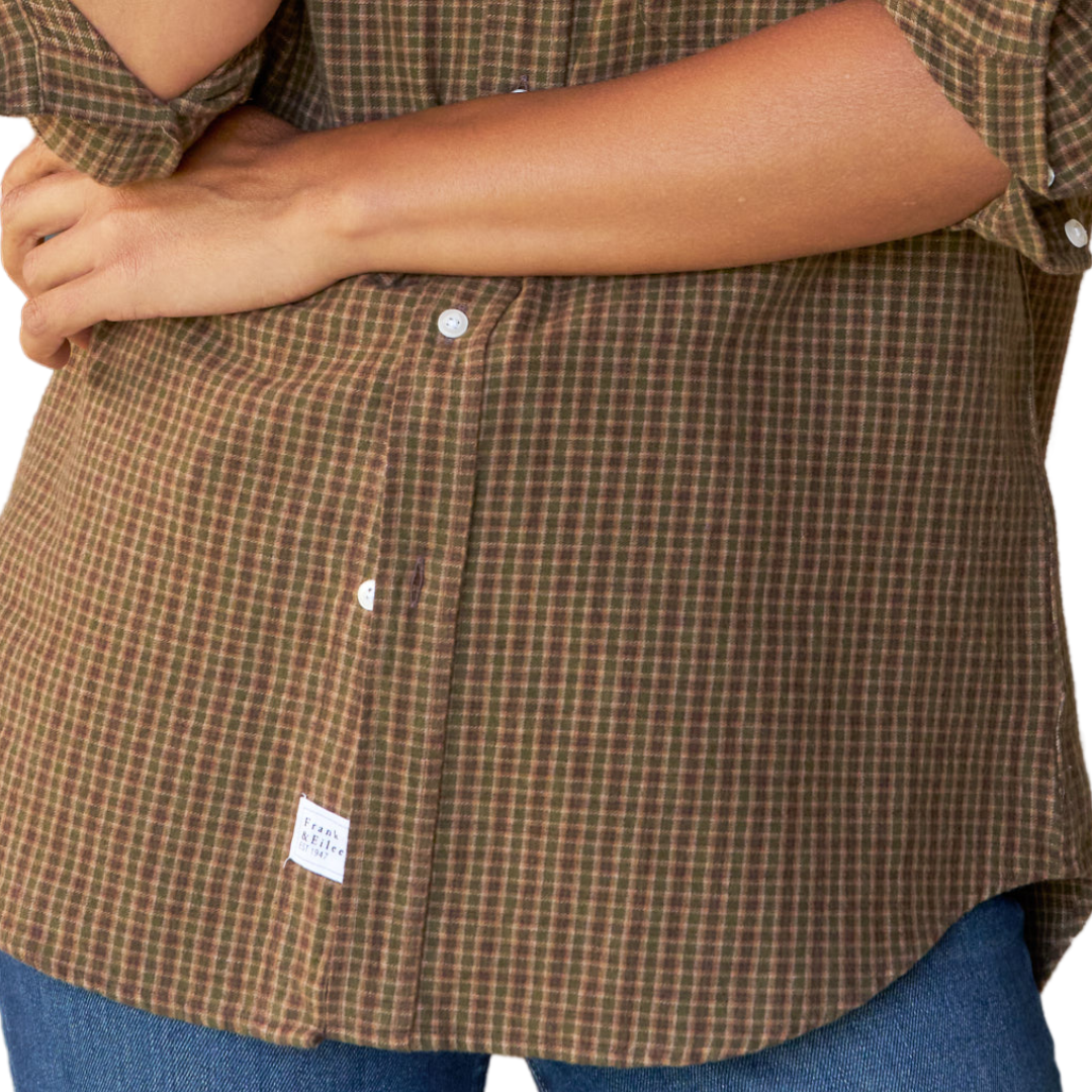 Eileen in Brown Pink Plaid Flannel