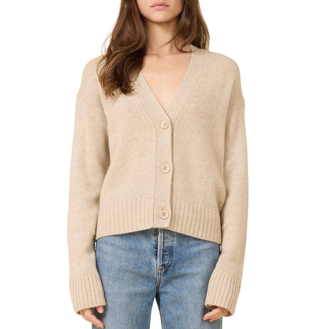 Aster Cashmere Cardigan in Oatmeal
