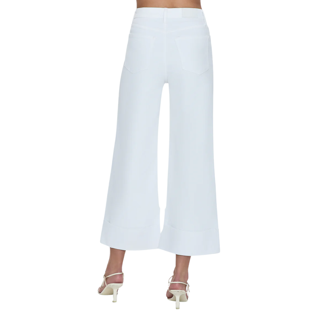 Lana Crop Cuff High Rise Ultra Wide Leg