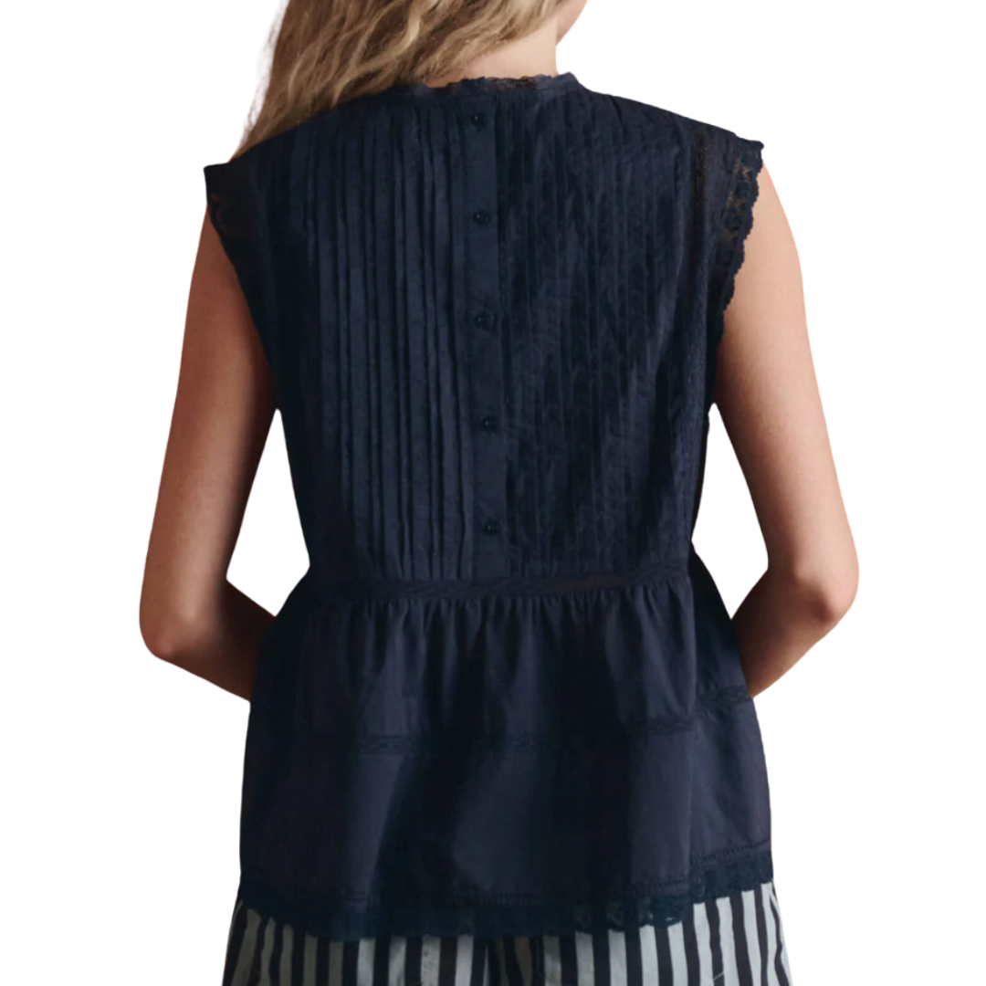 The Sonnet Top in Navy