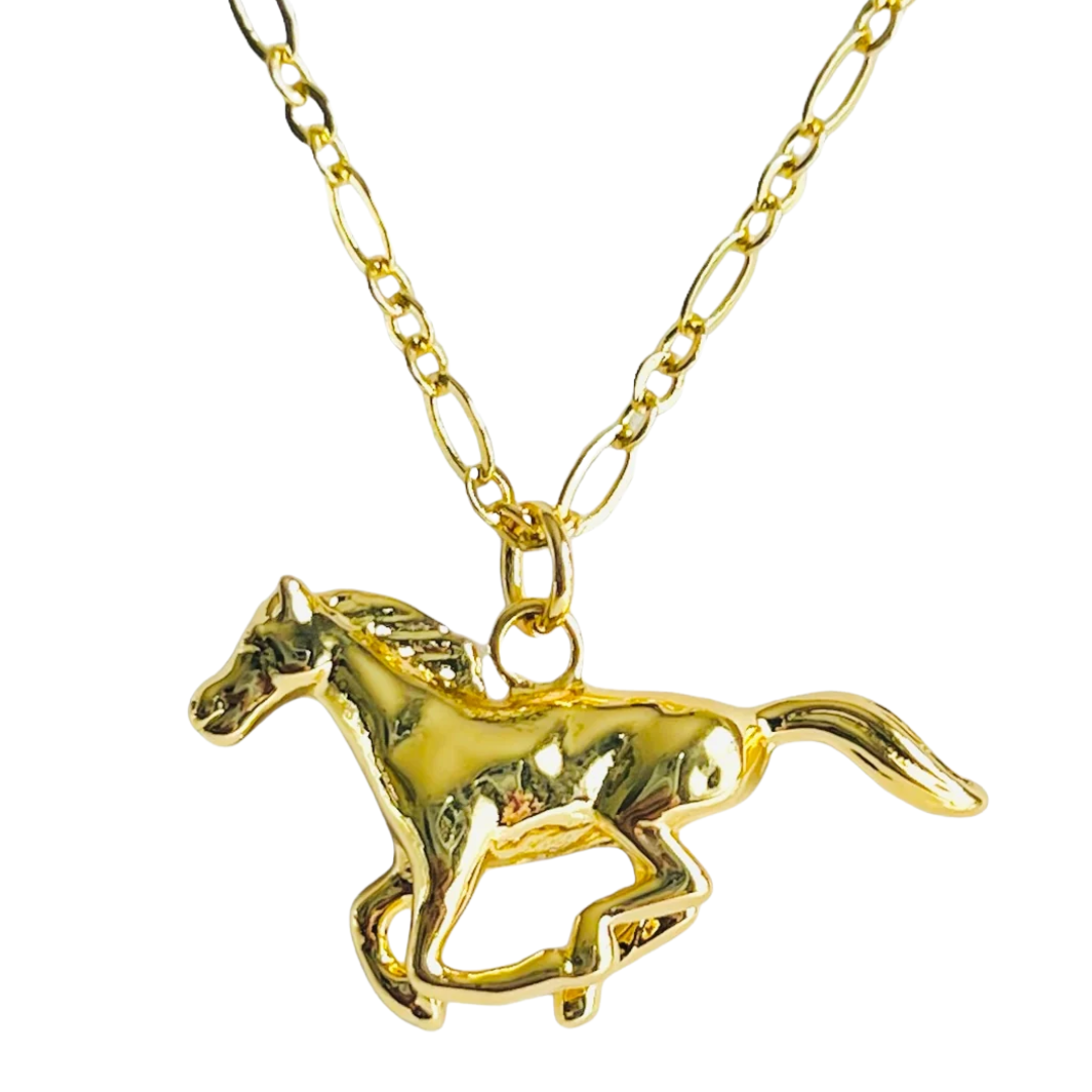 Horse Charm Pendant Necklace