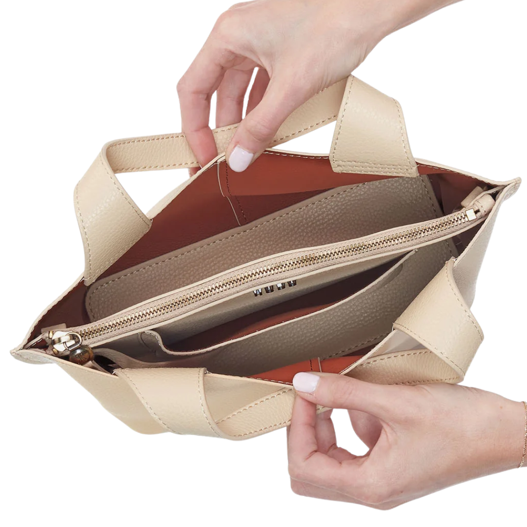 Vida Small Tote in Almond