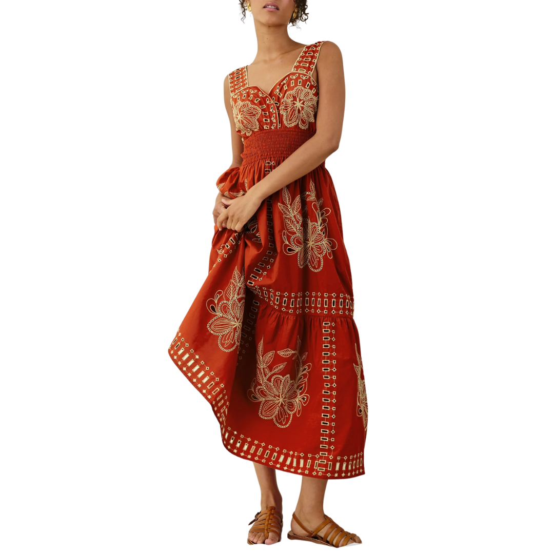 Fawn Dress in Terracotta
