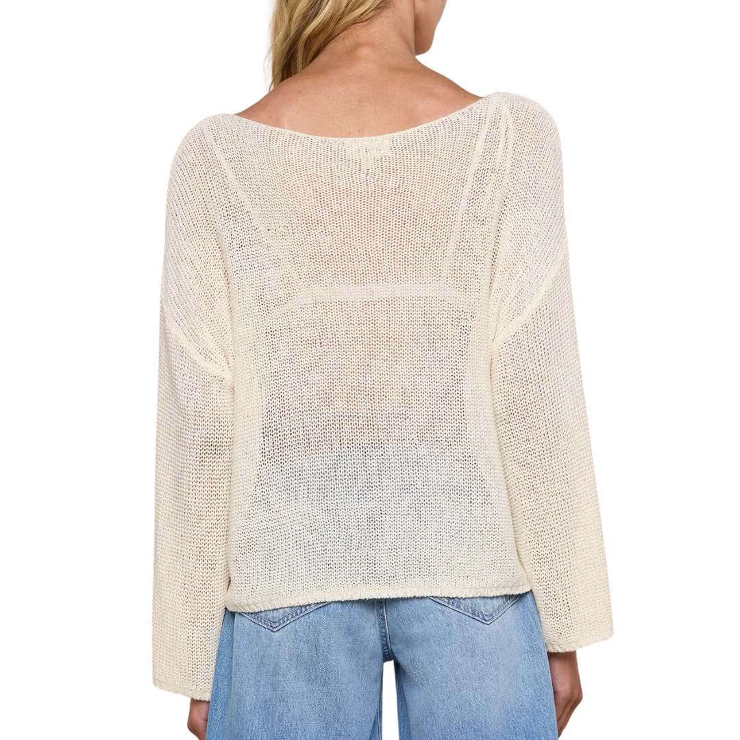 Ethan Knit Pullover in Vanilla