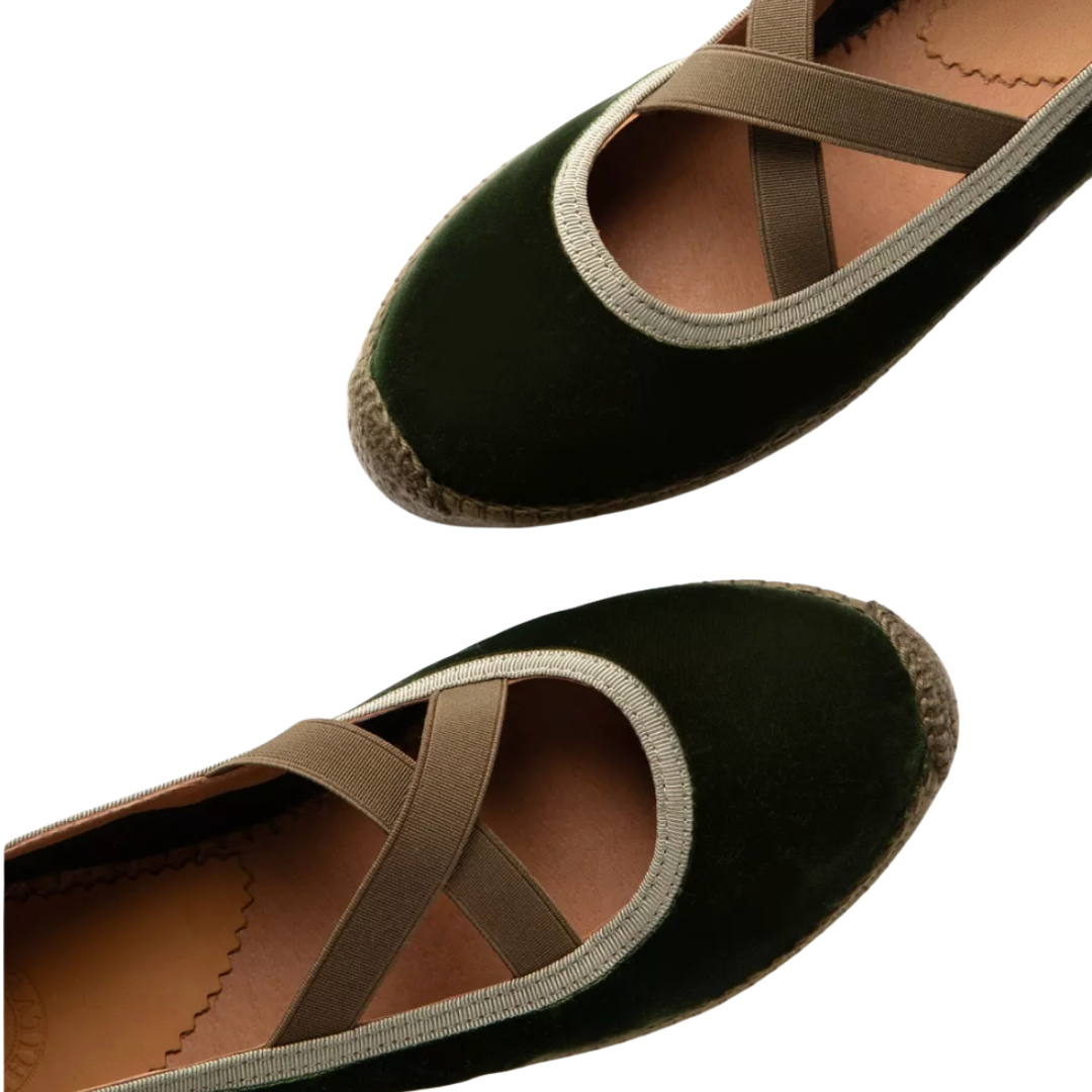 Chico Velvet Espadrille in Khaki