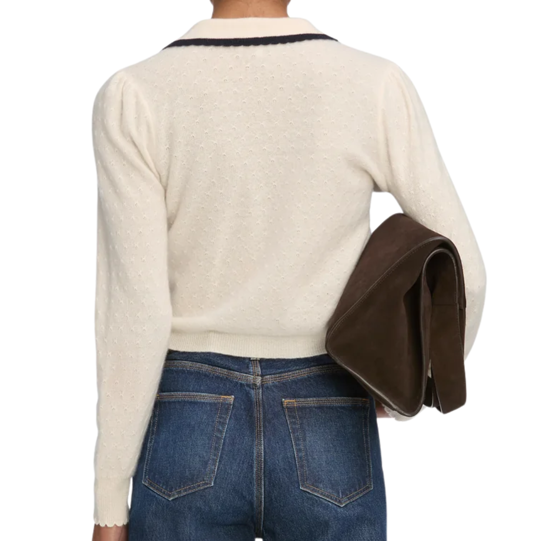 Cashmere Sailor Sweater in Cream Multi