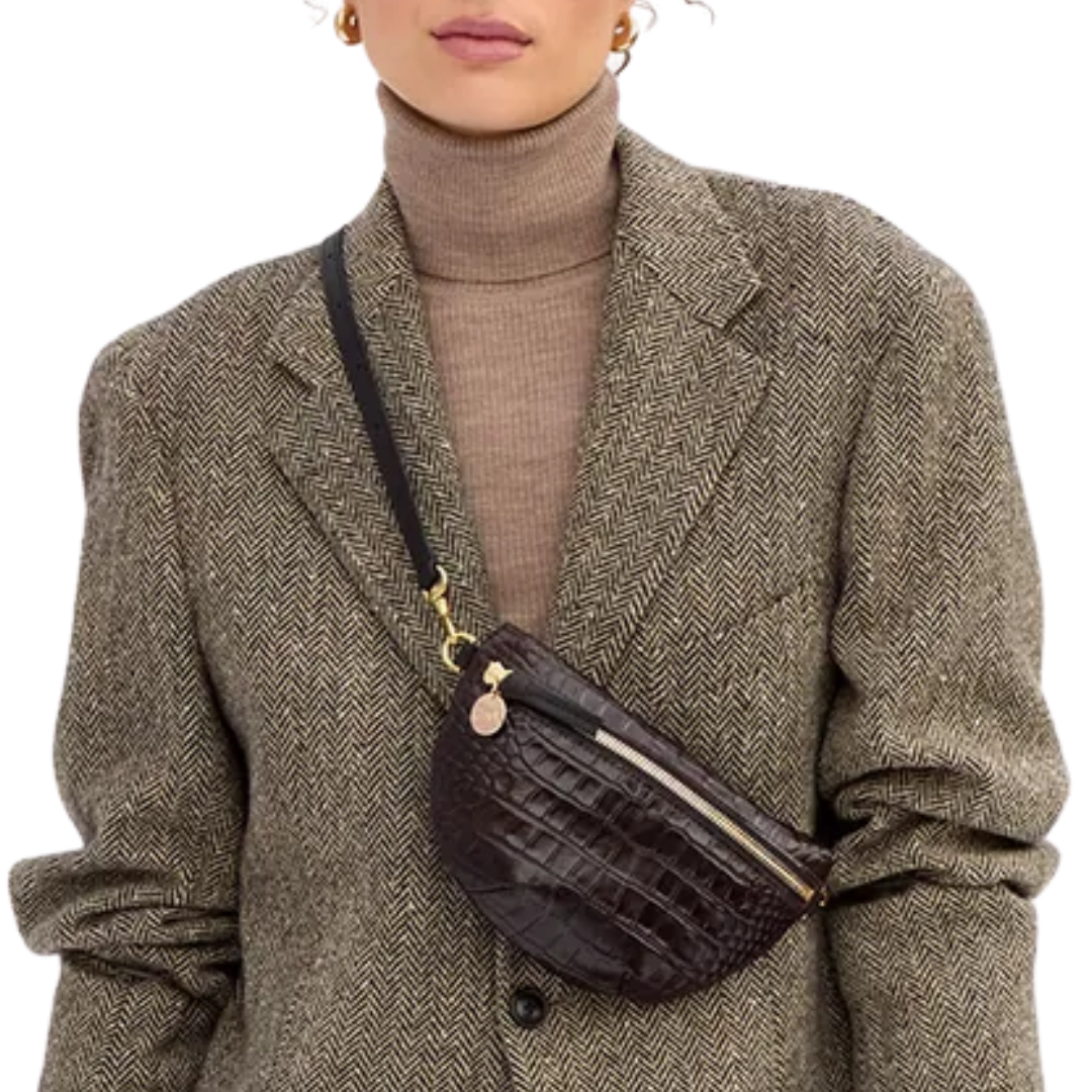 Petite Fanny in Mahogany Embossed Croco