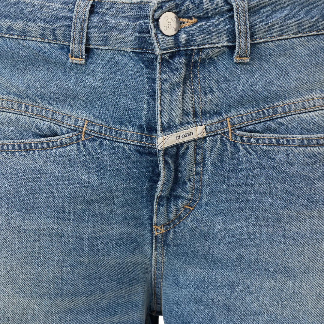 Tori-X Barrel Jeans in Mid Blue