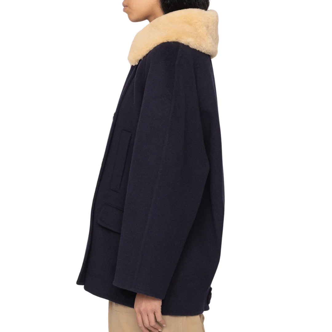 Astra Peacoat in Navy