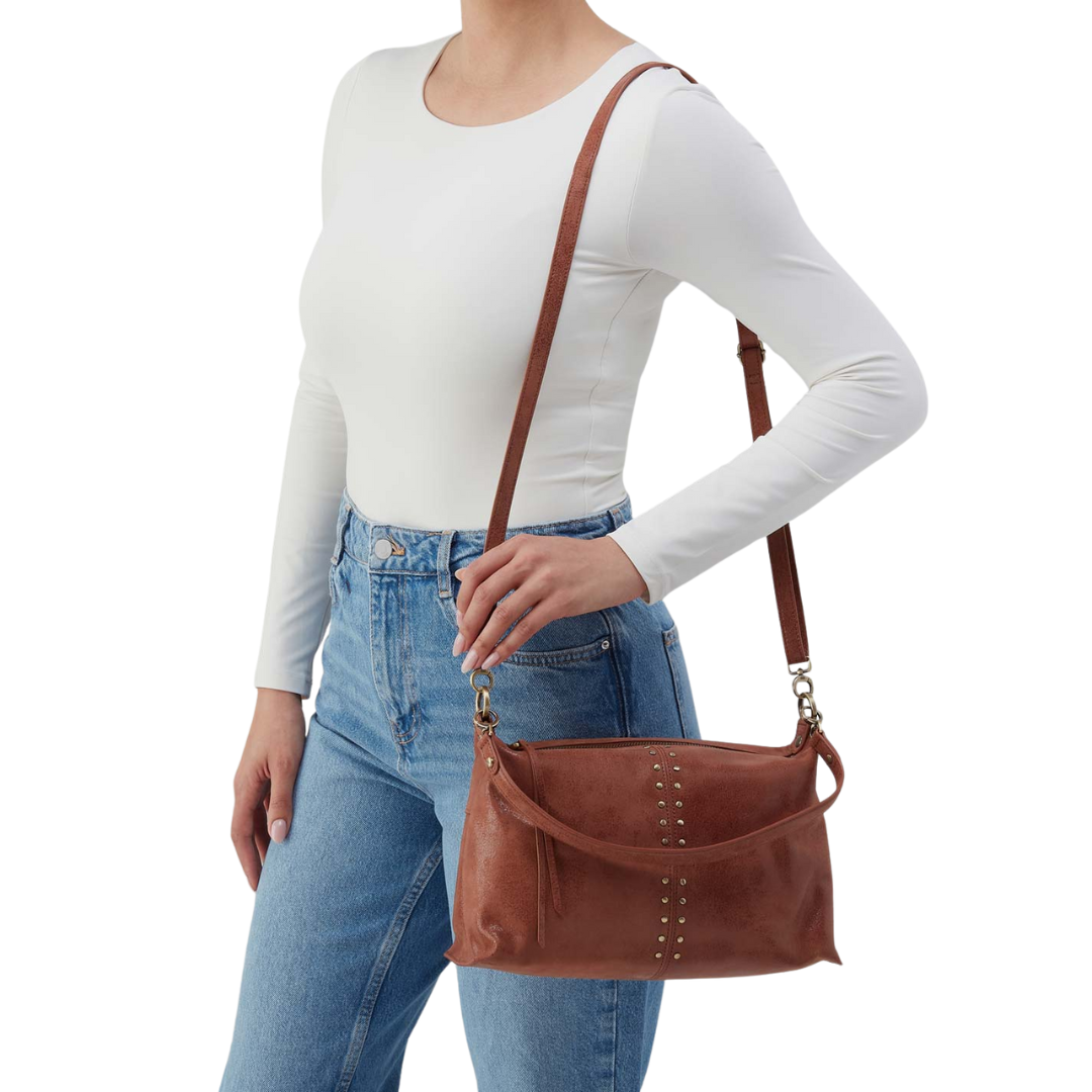 Avon Shoulder Bag in Burnished Saddle