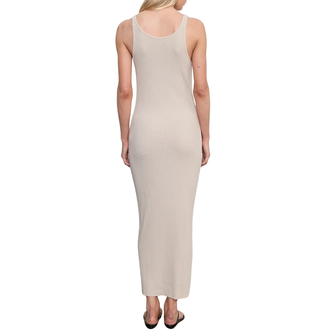 Military Rib Slim Tank Dress in Undyed