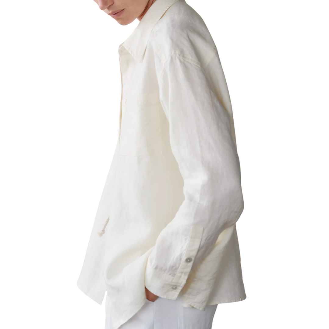 The Linen Relaxed Shirt in Creme