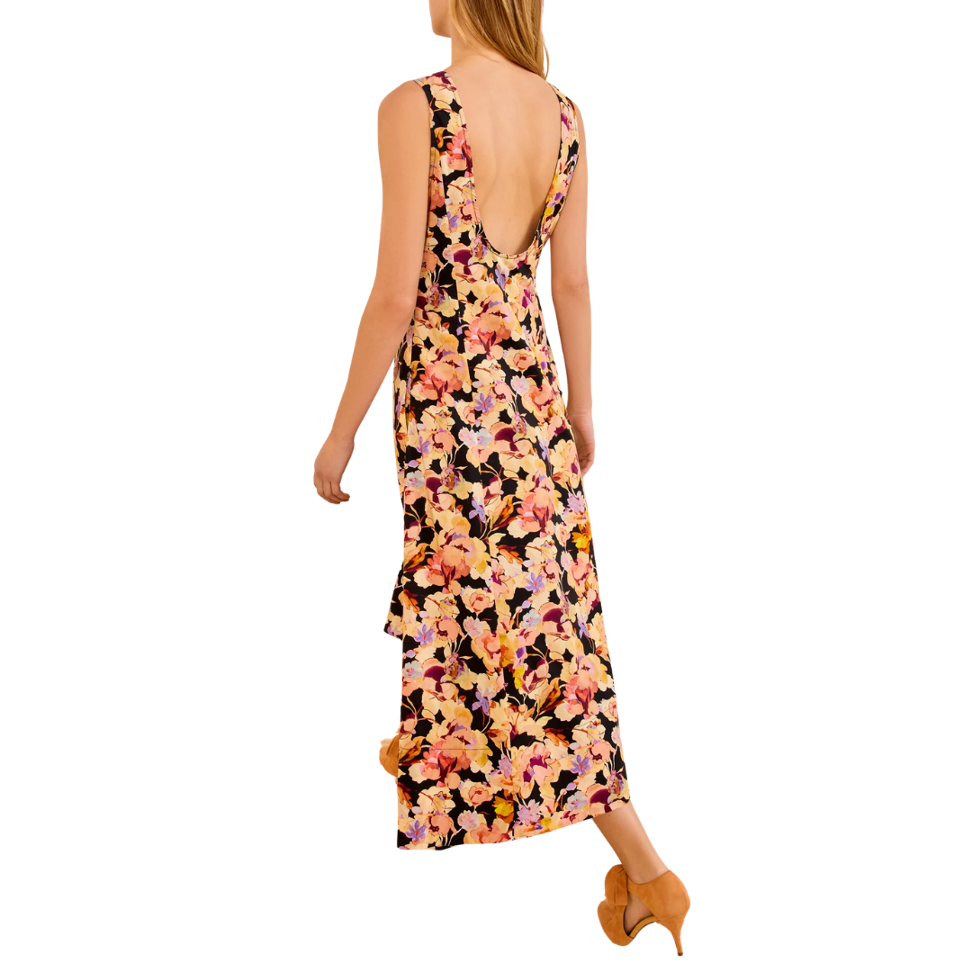 Georgia Cotton Midi Dress in Camellia