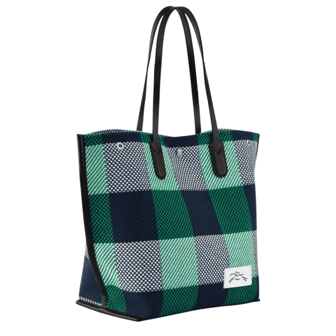 Shopper Bag L in Navy Blue/Gazon