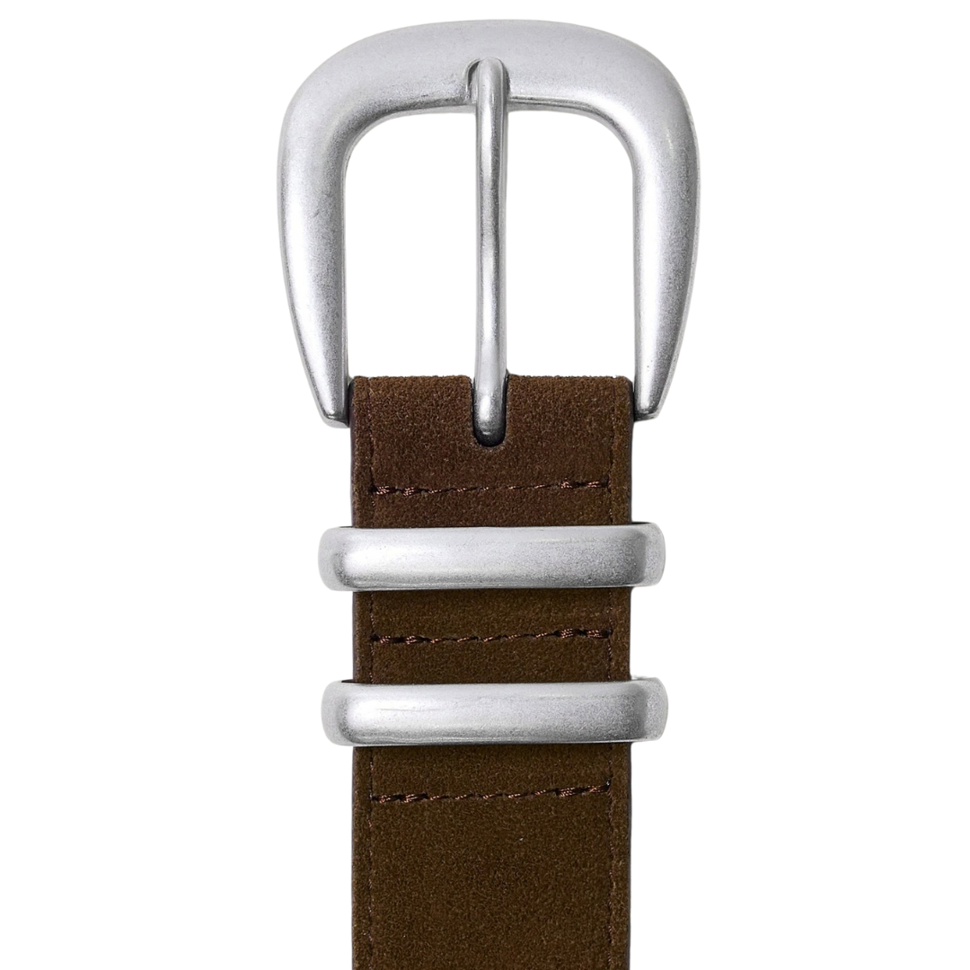 Ryder Belt in Chocolate Suede