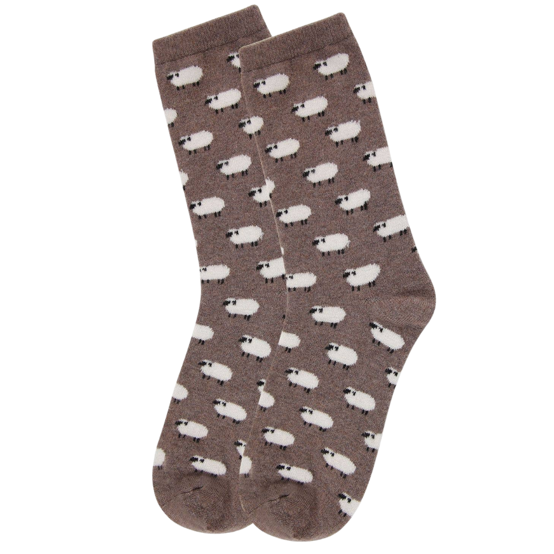 Sheep Cashmere Blend Socks in Hemp Heather