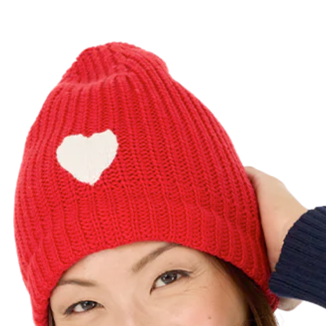 Love Beanie in Cherri Red