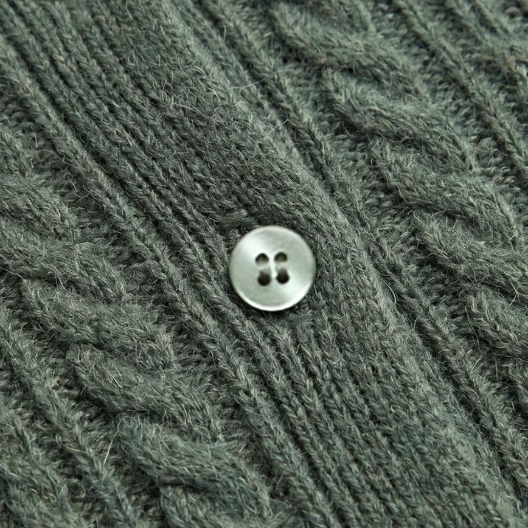 Medina Cable Cardigan in Monstera