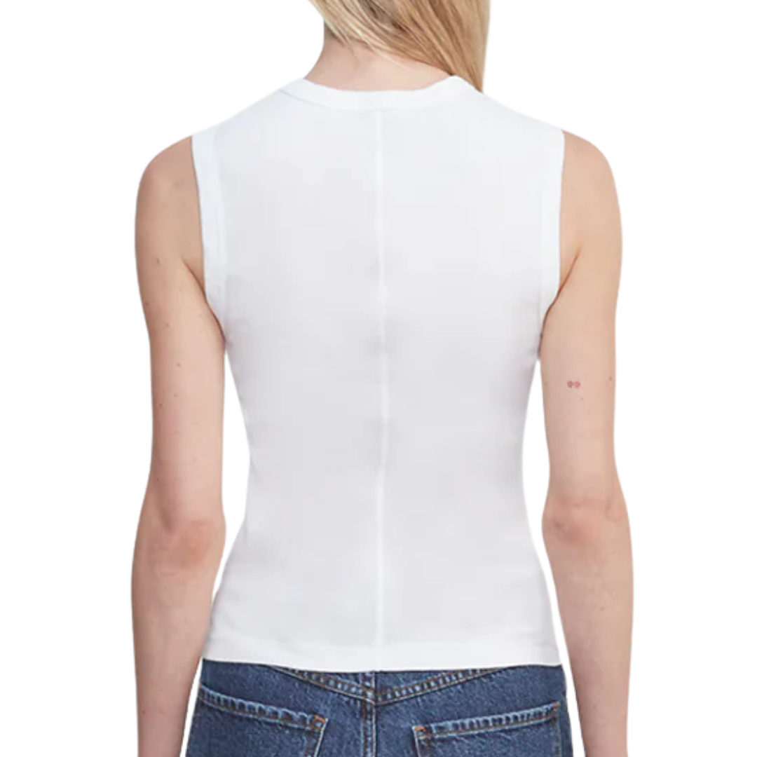 Supima Cotton Classic Sleeveless Tee in White