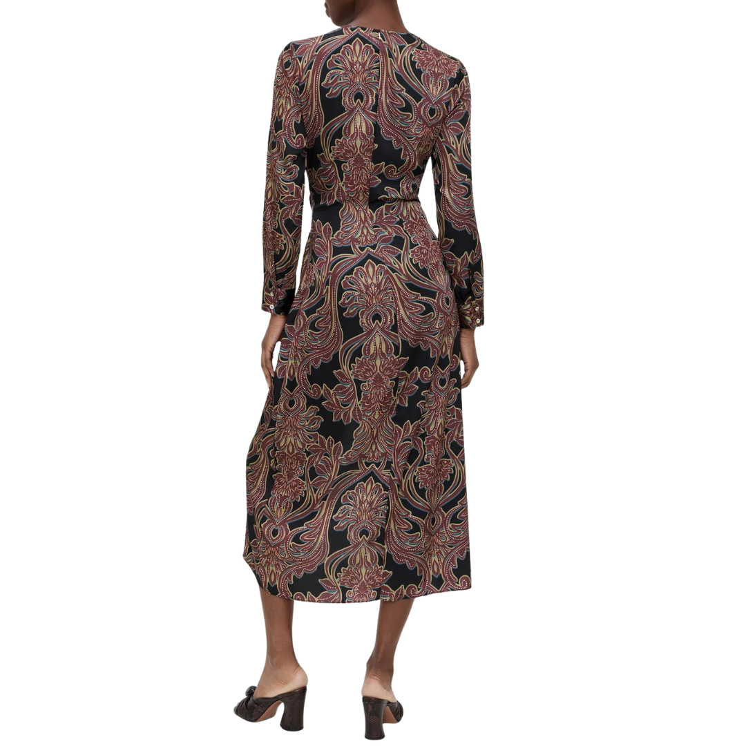 Eliza Dress in Studded Flora Satin