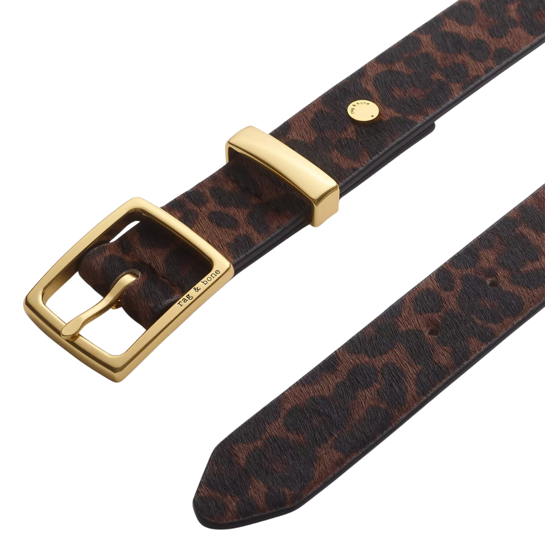 X Boyfriend Belt in Leopard