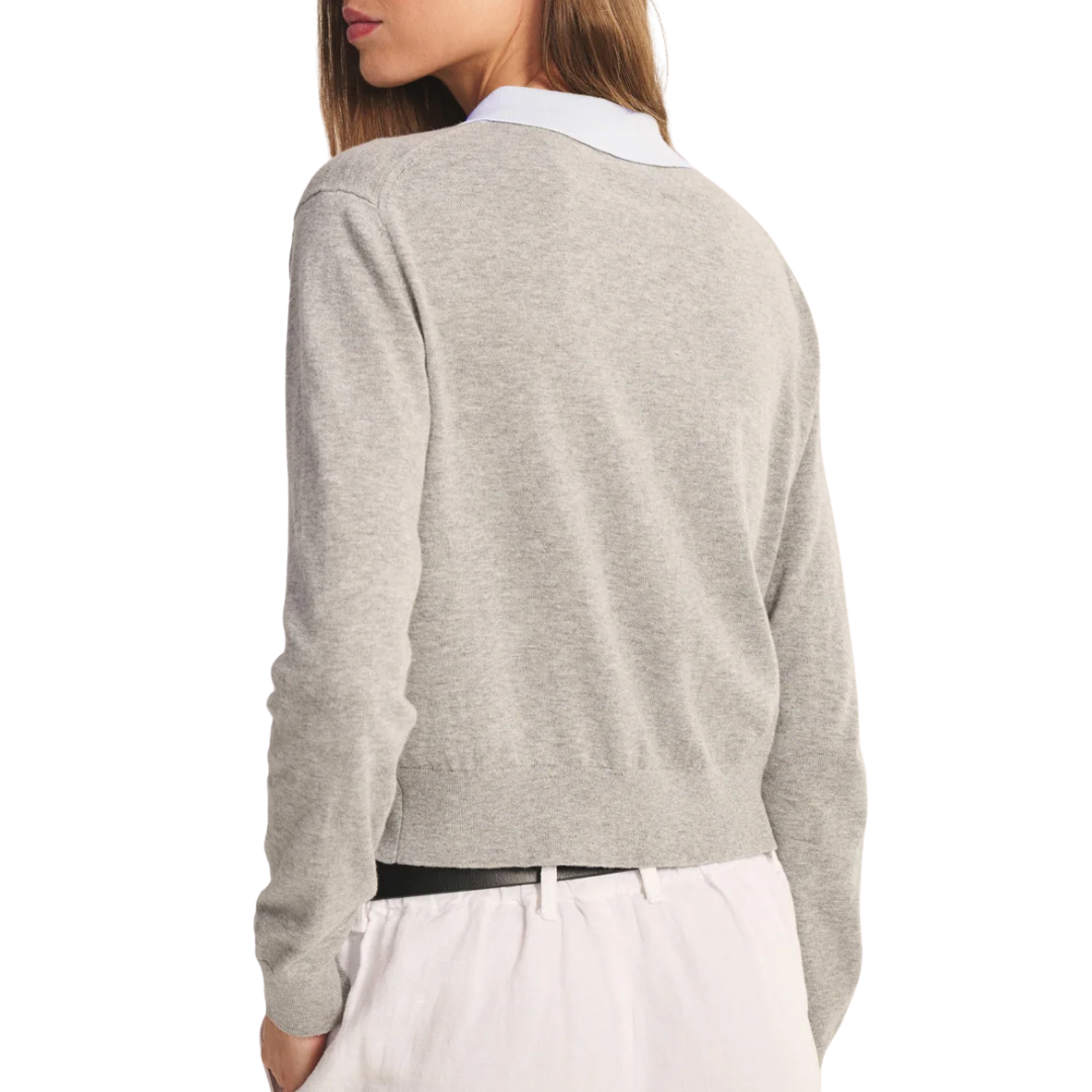 Riven Cardigan in Heather Grey
