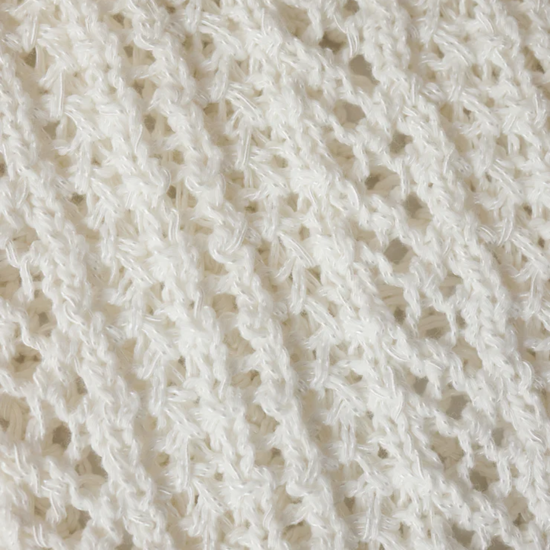 Ballast Cropped Crochet Top in White