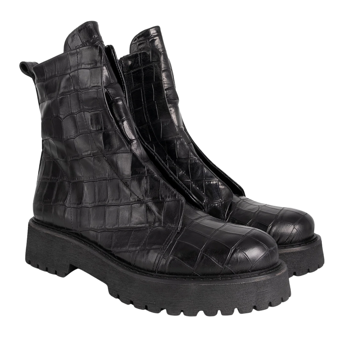 Kuni No Lace Cocco Ankle Boot in Black