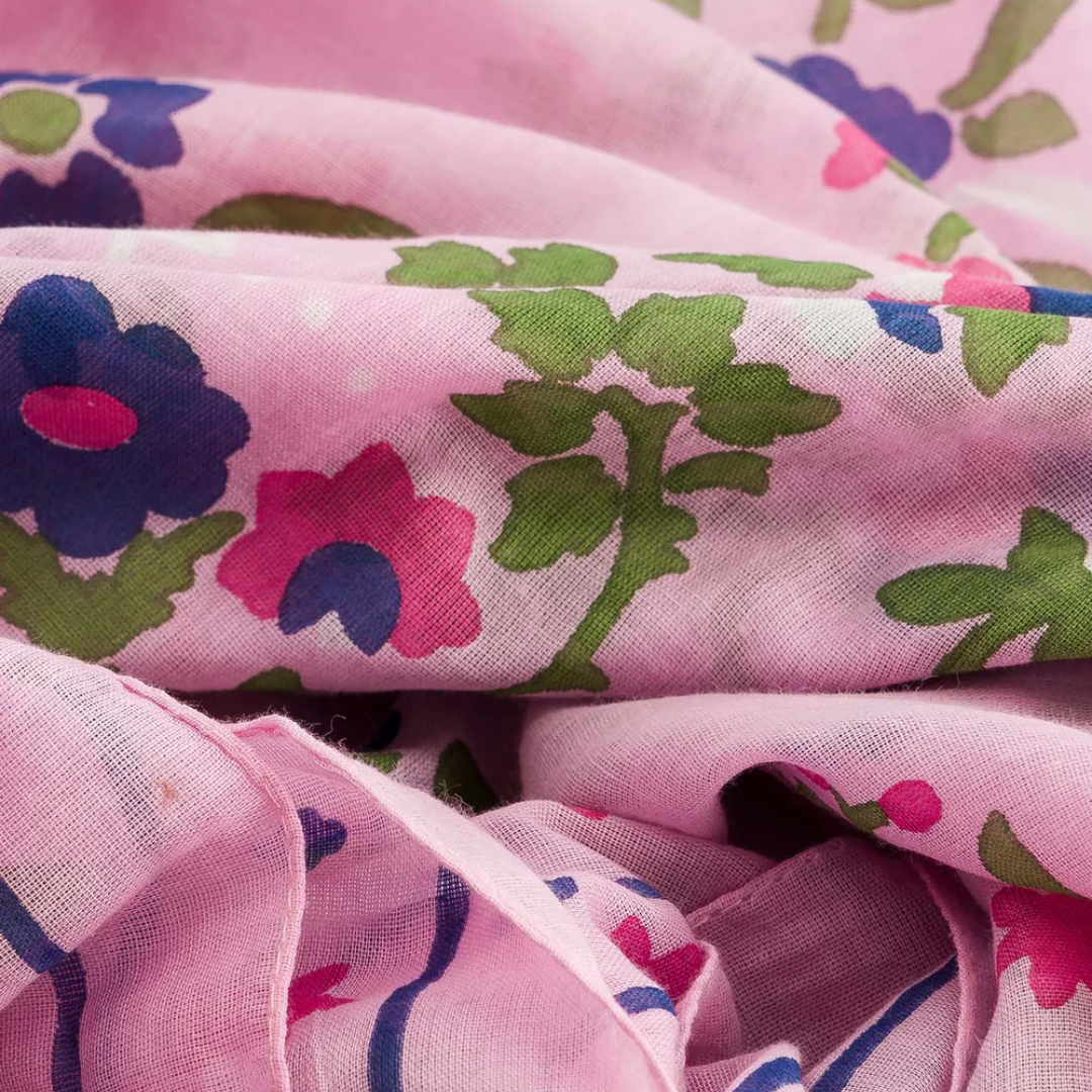 Secret Garden Scarf in Rosy