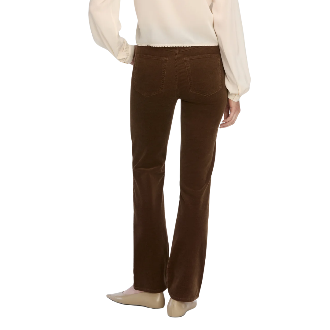 Le Sleek Straight Corduroy in Bitter Chocolate