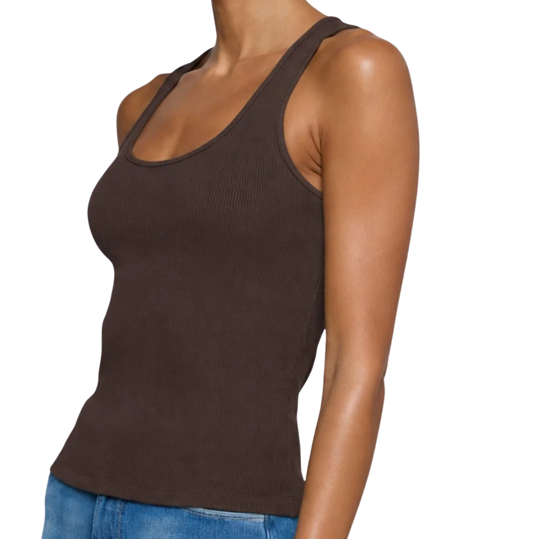 Adira Scoopneck Tank in Dark Java