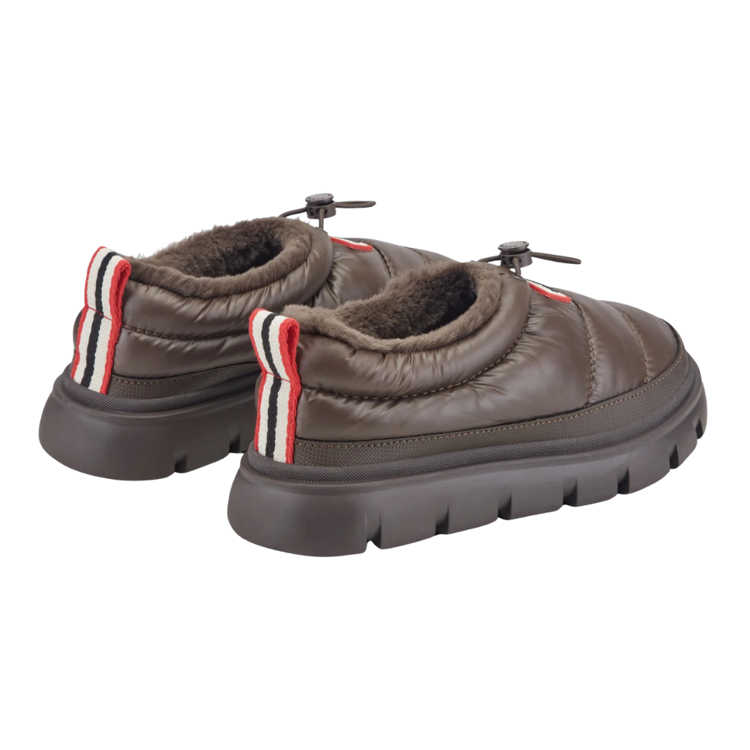 Madi Insulated Water Resistant Slip-on Mules in Dark Brown