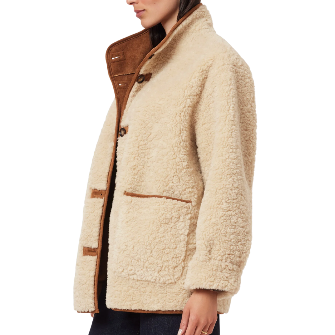 Shearling Coat in Natural