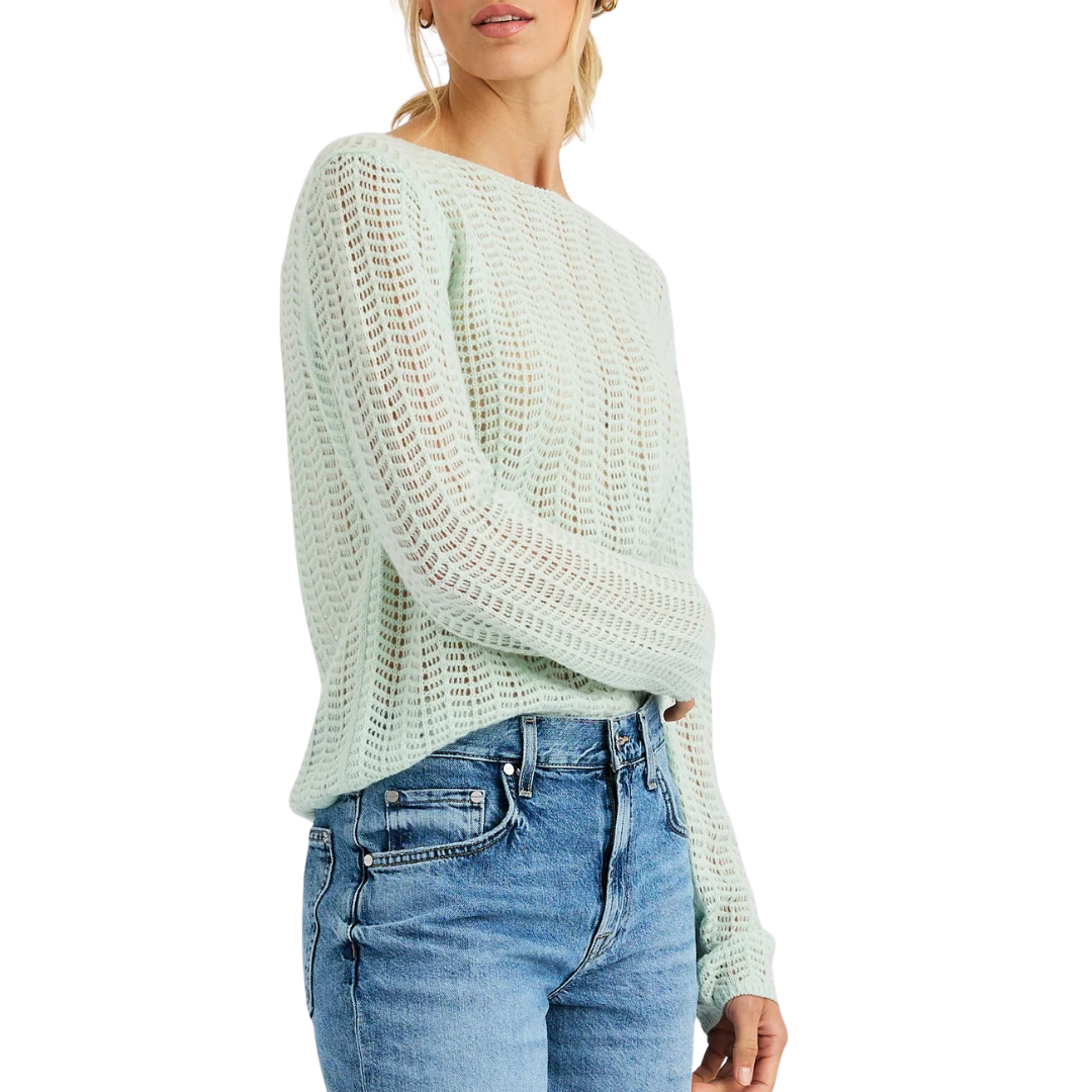 Soleil Cashmere Pullover in Bermuda