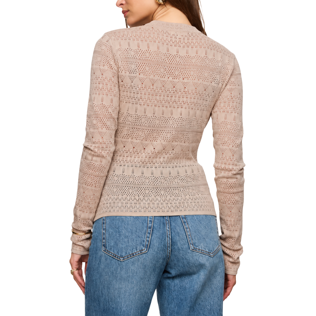 Avery Sweater Top in Soft Ecru