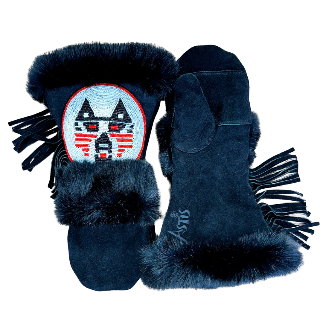 Soldierwolf Mittens in Black
