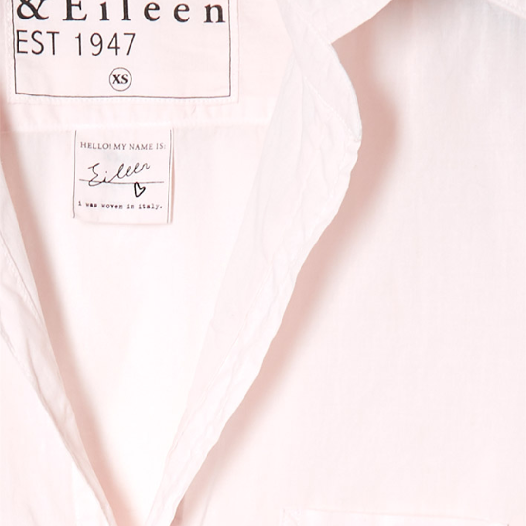 Elieen Relaxed Button-Up in Pale Pink