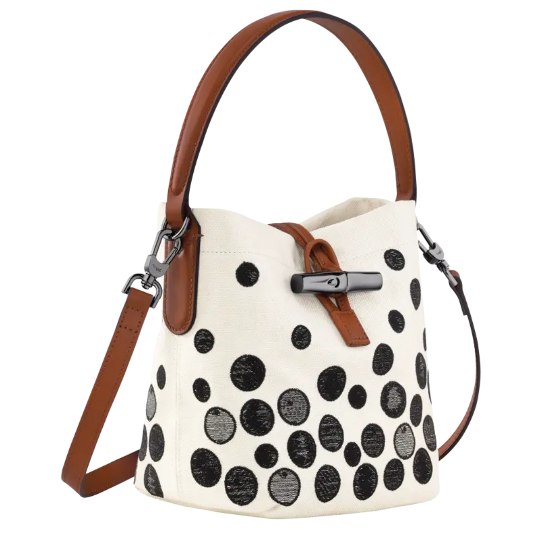 Roseau Essential Bucket Bag in Black/White