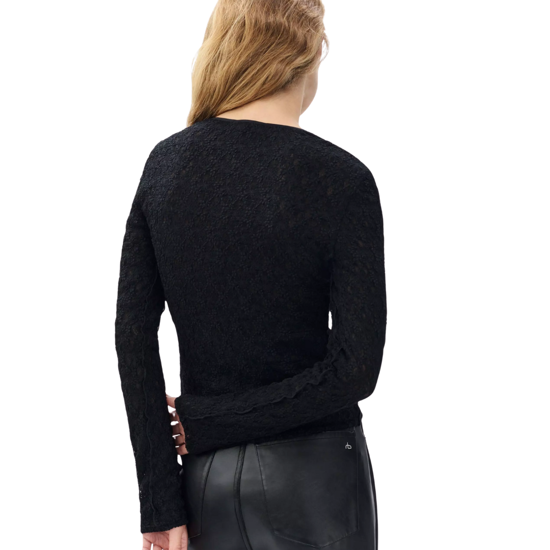 Ellie Lace Top in Black