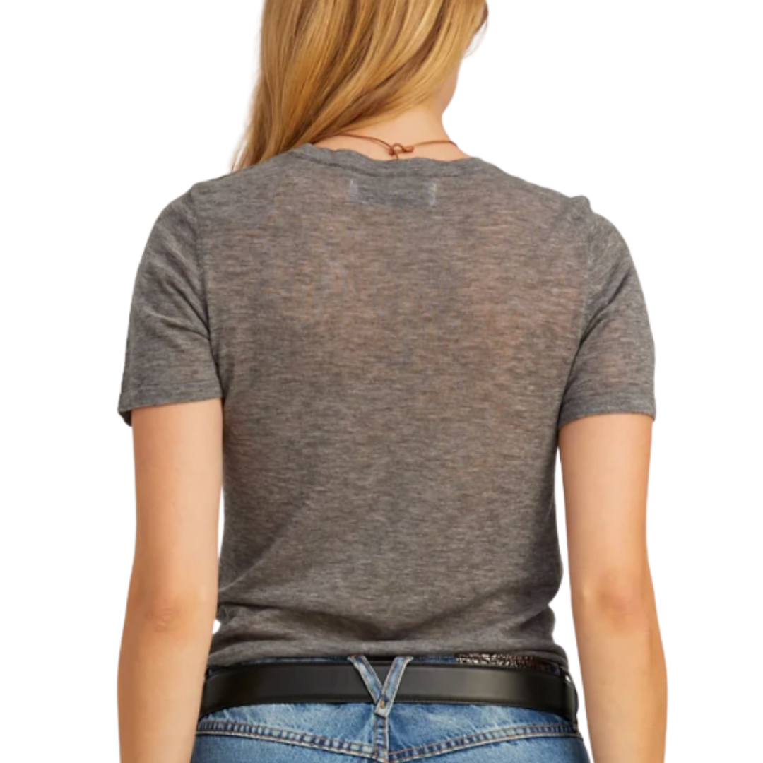 Cashmere Classic Tee in Grey