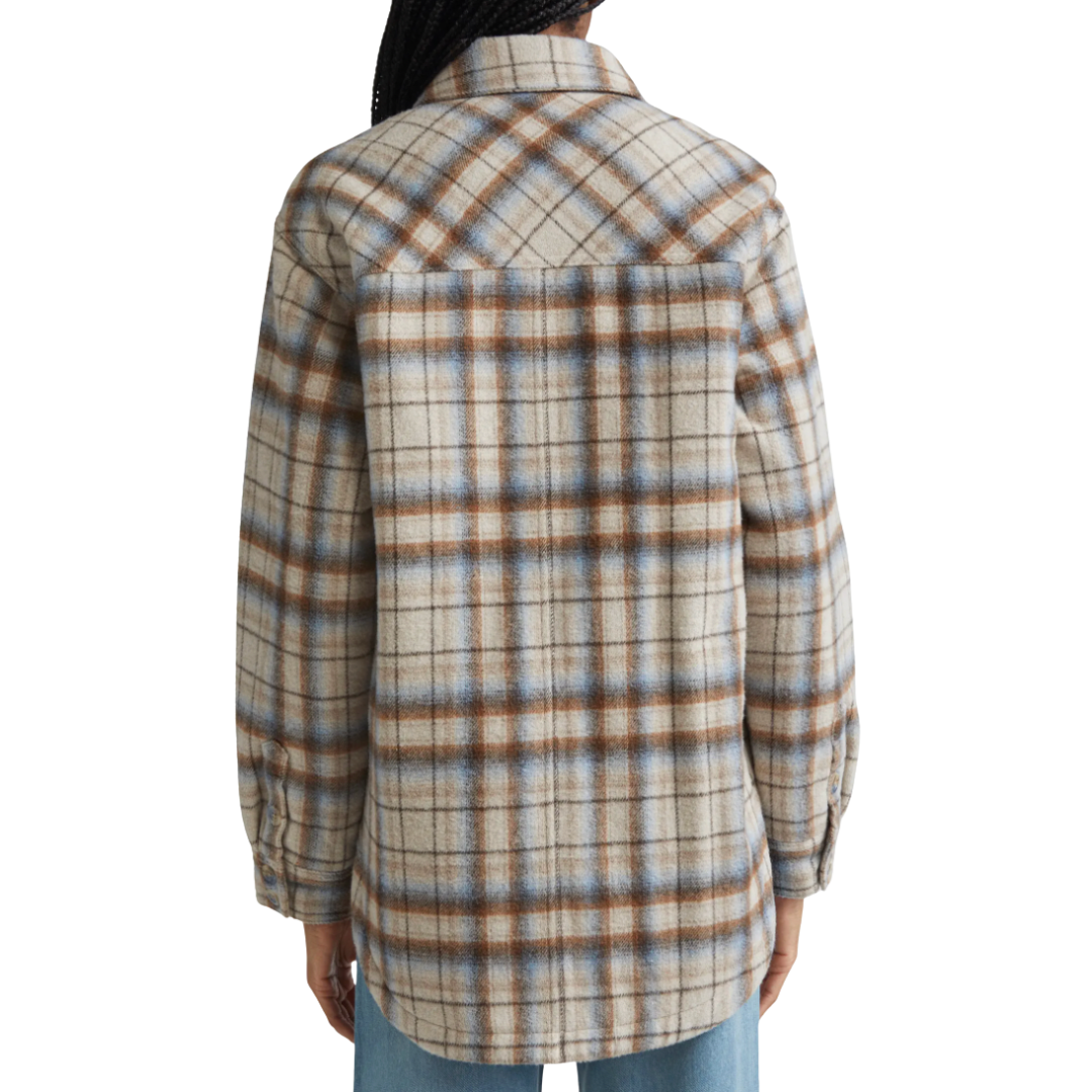 Mikaela Plaid Shacket in Whisky Multi