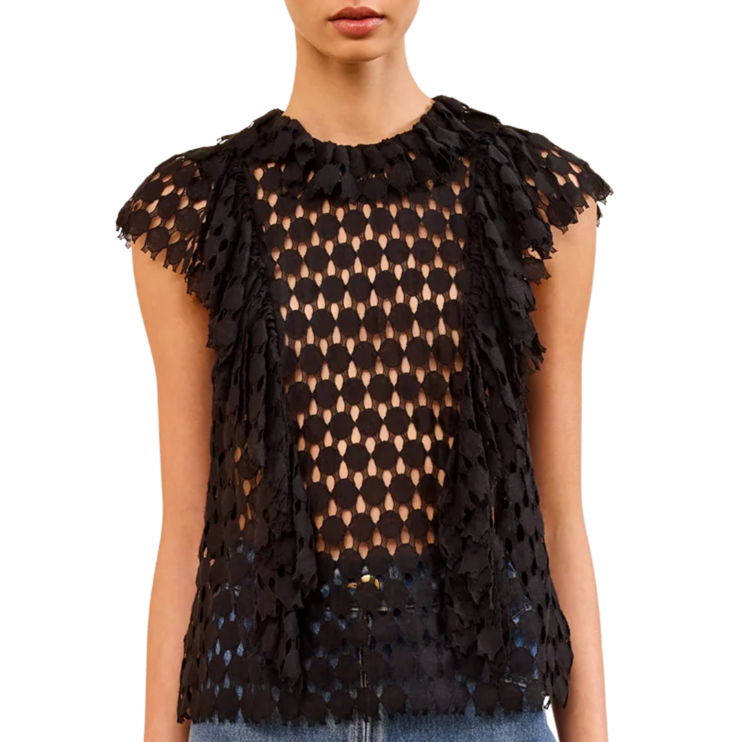 Daevy Lace Top in Noir