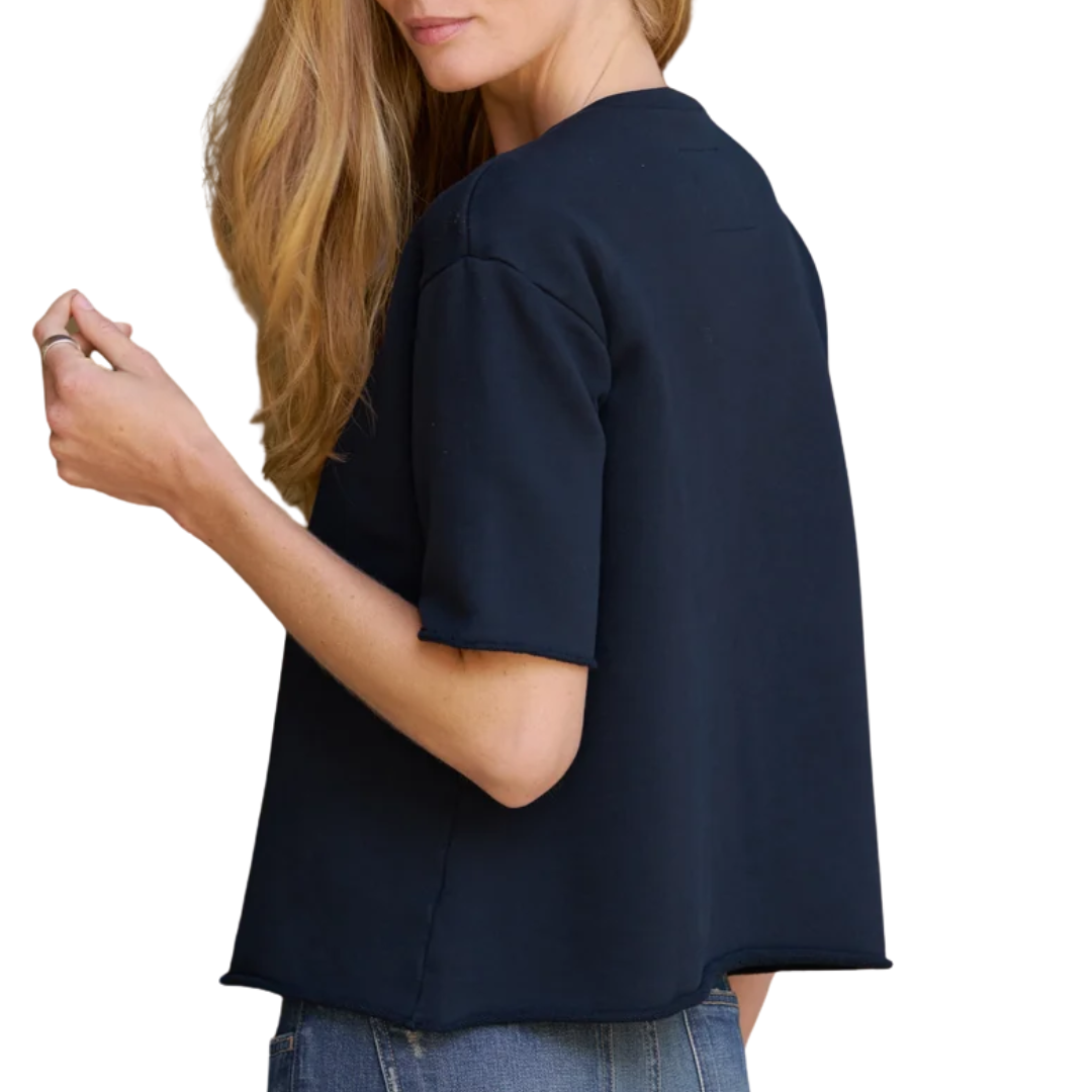 Perry Sweatshirt Tee in Classic Navy