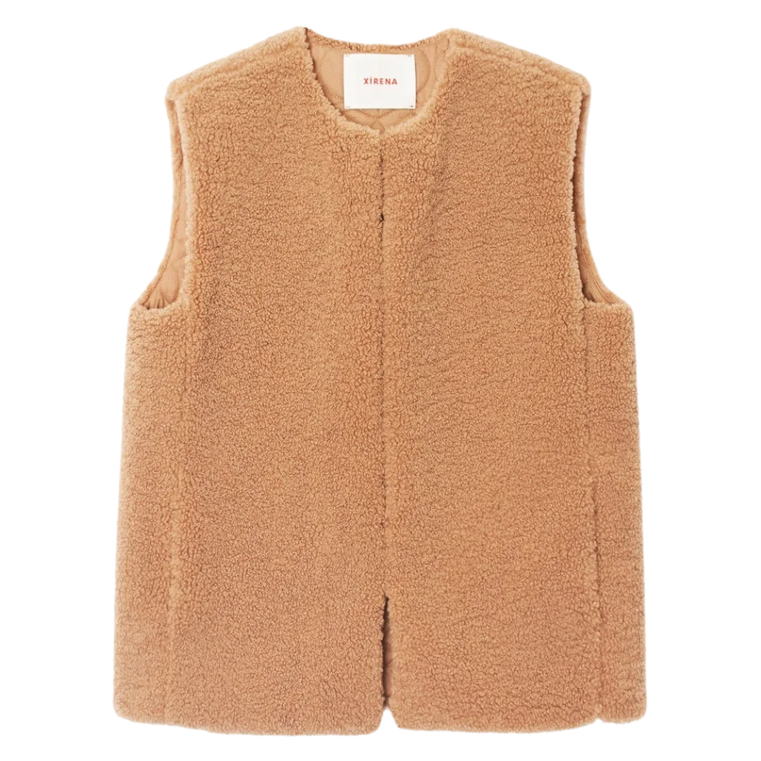 Thea Vest in Teddy Brown