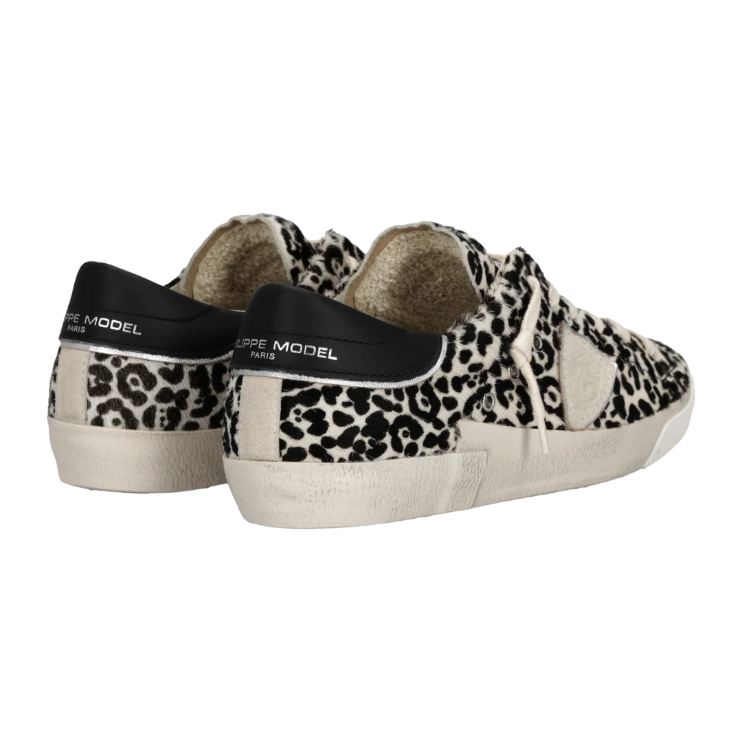 Prsx Sneaker in Animal-Print Black White