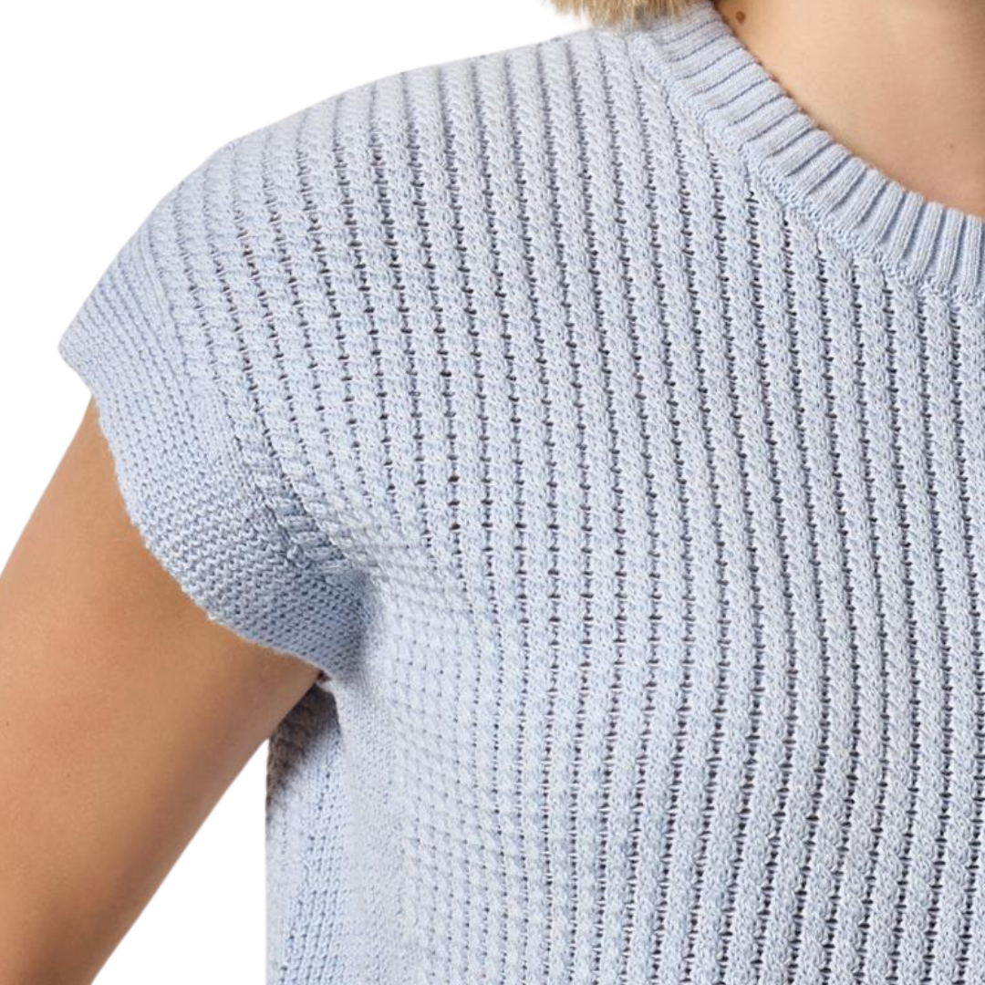 Textured Wedge Sweater in Clearwater