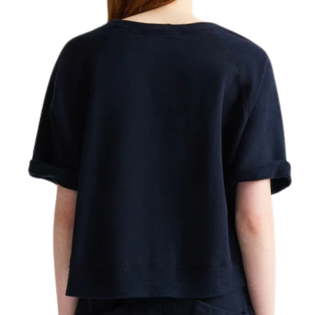 Slouchy Rolled Tee in Midnight