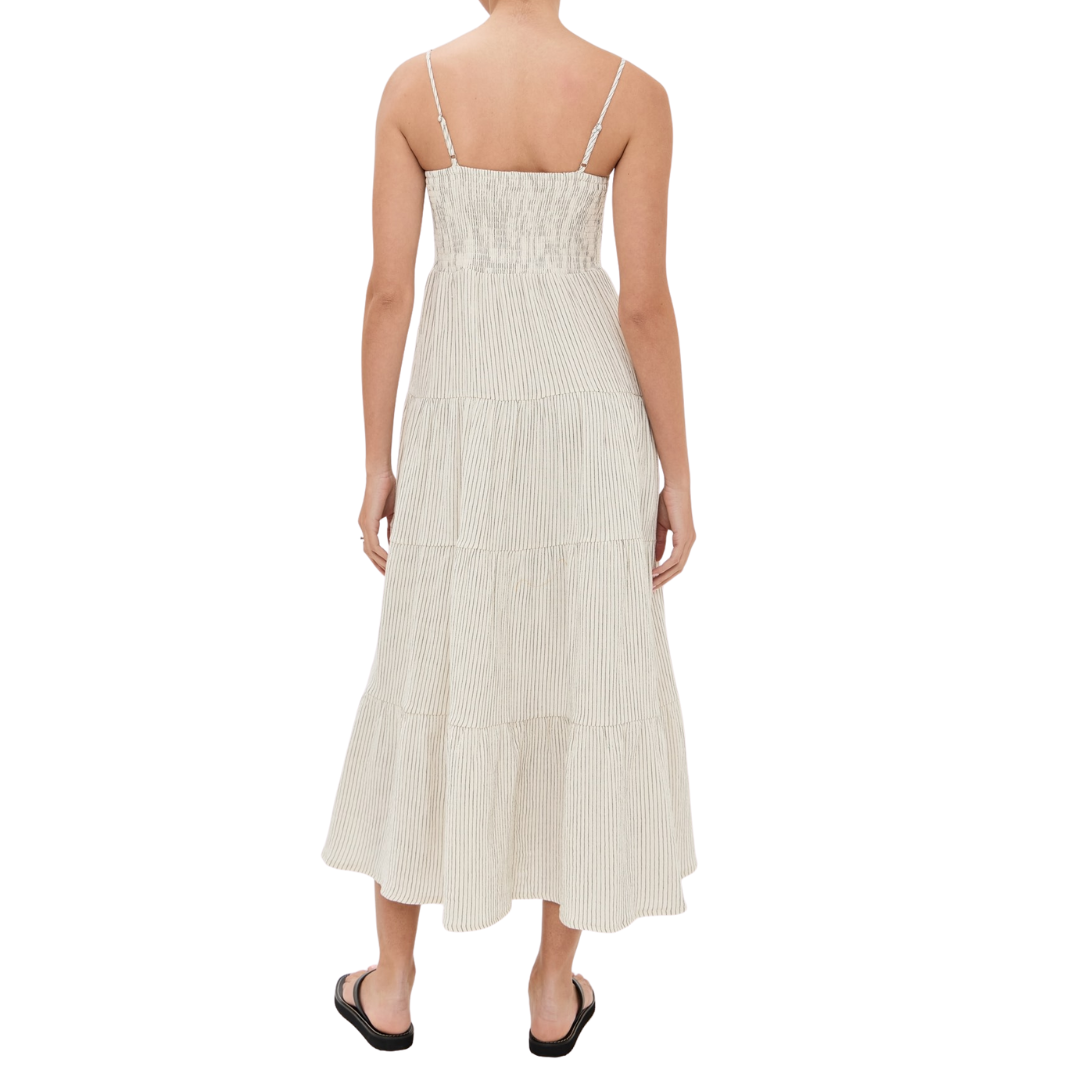Balos Striped Maxi Dress in Natural