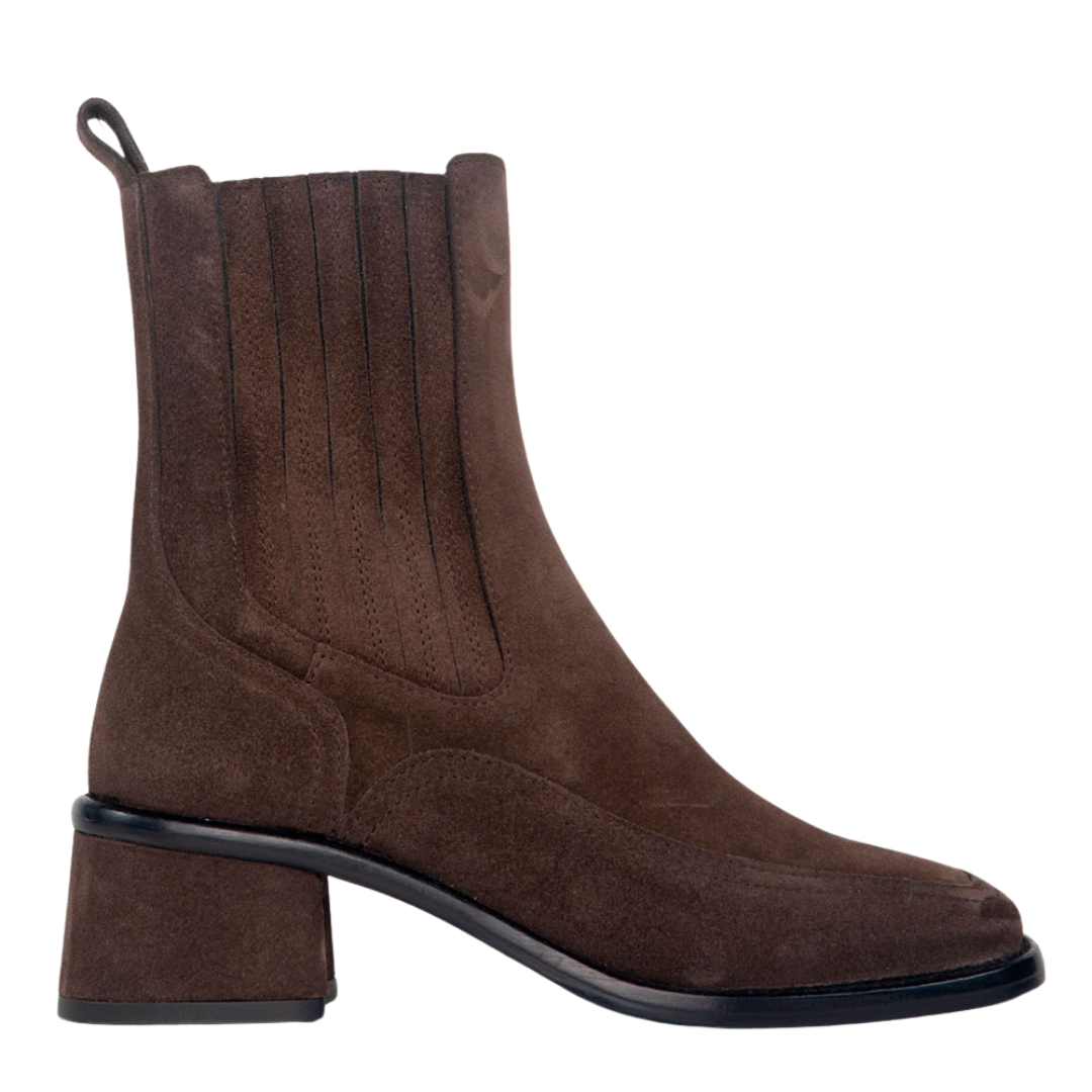 Colette Heeled Ankle Boots in Crosta Corvino
