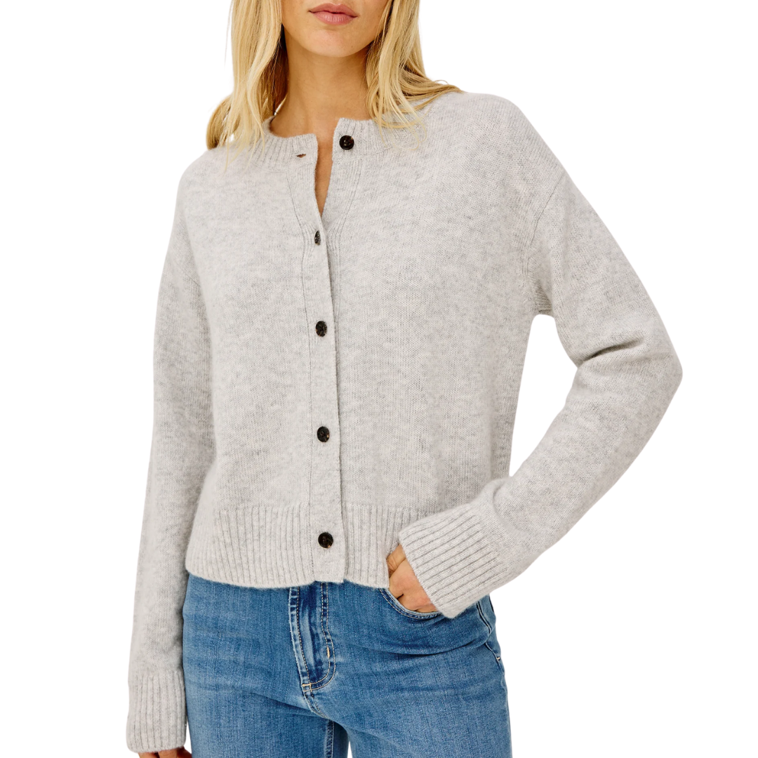 Carre Cardigan in Heather Grey